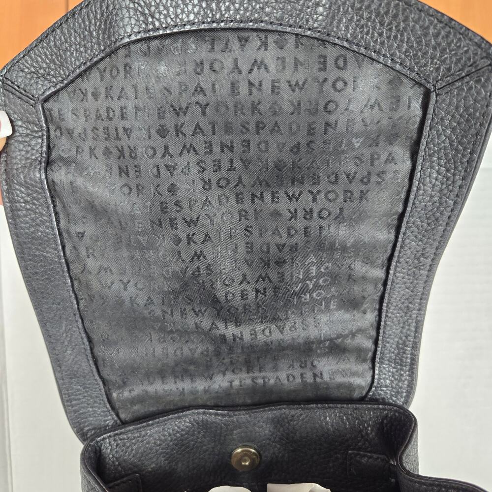 Kate Spade Black Mulberry Pebbled Leather Backpack #854 - Picture 2 of 13